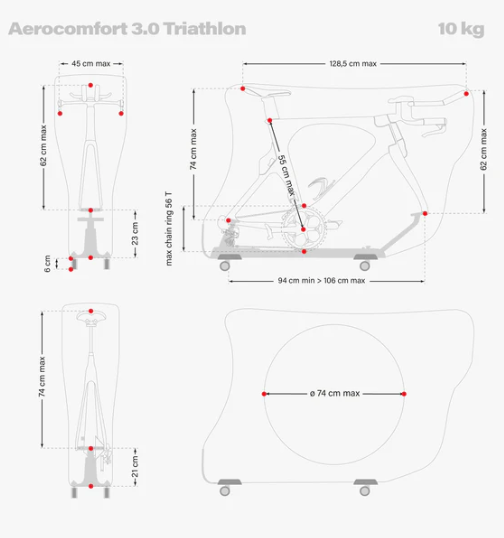AEROCOMFORT 3.0 TSA TRIATHLON BIKE TRAVEL BAG