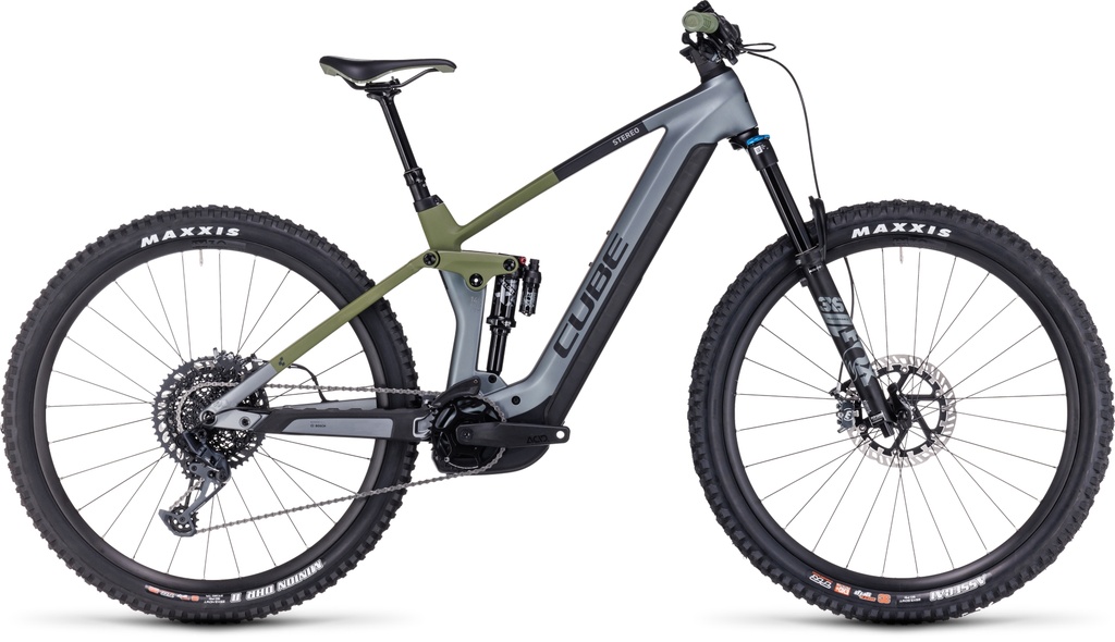 Bicicleta Cube Stereo Hybrid 140 HPC TM 750 flashgrey´n´olive