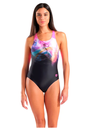 BAÑADOR ARENA DREAMING SWIMSUIT V BACK BLACK/SHOCKING