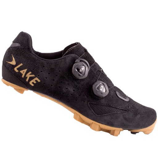 Zapatillas Lake MX238 Gravel Black Suede / Gold