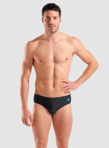 BAÑADOR ARENA LOGOTYPE SWIM BRIEFS BLACK