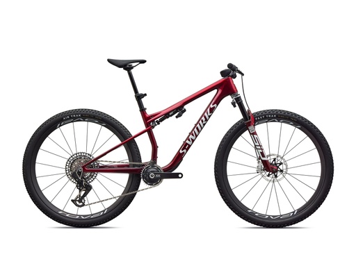 Bicicleta Specialized Epic 9 Gloss Red Tint Pearl Edge Fade / Metallic White Silver