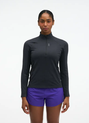 Camiseta Hoka Skyform Half Zip Black HTR